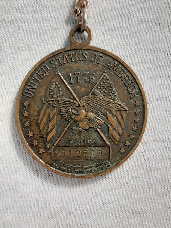 1976 Bicentennial pendant necklace 24" - image 2