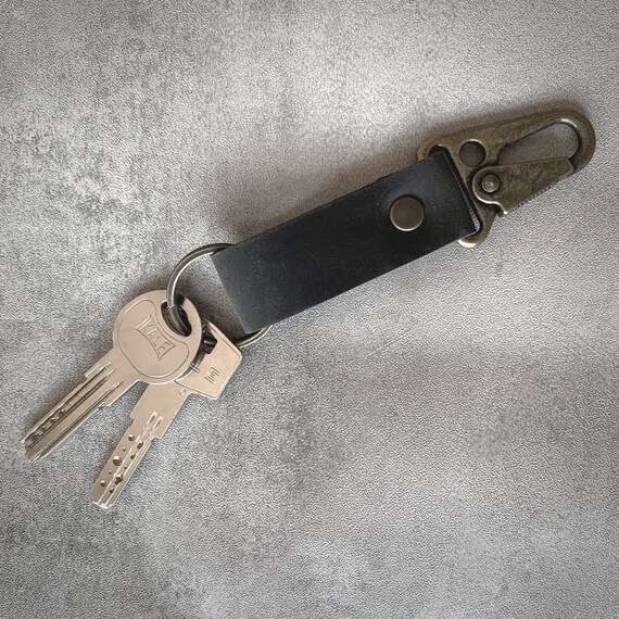 Men & Women Gun Metal Black Keychain Carabiner Clip Bag Belt Ring Key Fob  Holder