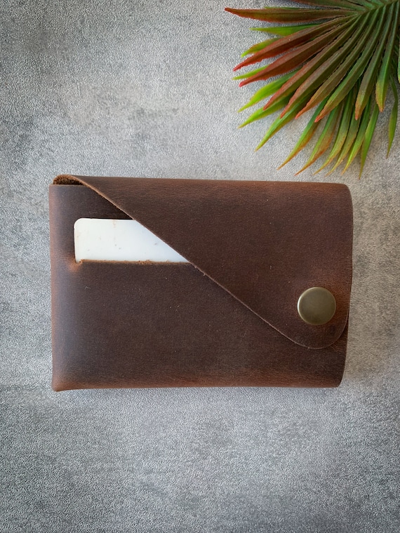 Bolsos y monederos Carteras y clips para billetes Carteras Adonis 1-Handmade Leather Wallet Card Holder Diseño minimalista Fácil de usar Regalos exclusivos y de calidad 