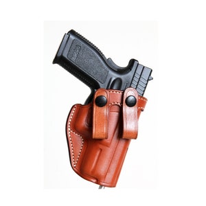Walther PP, PPK Premium Leather Holster, Handmade Inside the Waist Band (IWB) Style Holster, Black and Brown