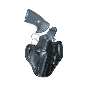 Beretta 92, 96, F92, PF92 Premium Leather Holster, Handmade 3 Slot Style Holster, Black and Brown, Right-Left Hand Draw