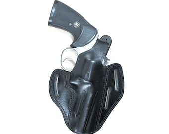 Beretta 92, 96, F92, PF92 Premium Leather Holster, Handmade 3 Slot Style Holster, Black and Brown, Right-Left Hand Draw