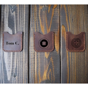 Scontrino personalizzato in pelle, custodia per monete EDC Challenge personalizzata, custodia per monete lucky