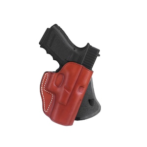 COLT 1911 5&quot; Premium Leder Holster, handgemachter verstellbarer Paddle Holster, Schwarz und Braun