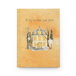 All My Secrets Live Here Hardcover Journal Matte |  Gothic Journal  | Halloween scrapbooking | Paper Journal