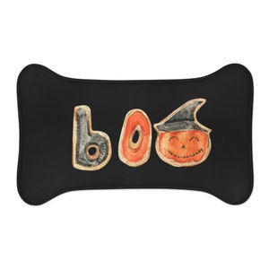 Halloween Boo Pet Feeding Mats | Food Mat for Dogs | Dog Placement | Pet Bowl Mat | Dog Feeding Mat | Cat Feeding Mat | Pet Parent Gift