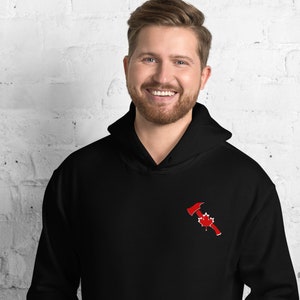 Canadian Firefighter Hoodie | Thin Red Line Sweater | Canada Fireman Sweatshirt | Firemen Shirt | Gift For Firefighters