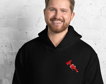 Canadian Firefighter Hoodie | Thin Red Line Sweater | Canada Fireman Sweatshirt | Firemen Shirt | Gift For Firefighters