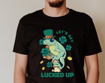 St. Patricks Day Shirt | Let's Get Lucked Up Shirt | Lucky St Pattys Day | St. Paddy's Day T-Shirt Women Men | Funny Irish Drinking Shirt