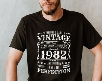 Vintage 1982 Shirt | 40th Birthday Shirt | 1982 Birthday Gift | 40th Birthday Shirt | 40th Shirt | Premium Quality 1982 Shirt Classic Unisex