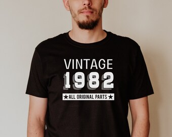 Vintage 1982 Shirt | 40th Birthday Shirt | 1982 Birthday Gift | 40th Birthday Shirt | 40th Shirt | 1982 Shirt Retro Classic Unisex