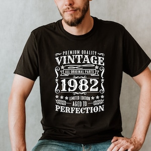 Camiseta vintage de 1982 / Camiseta del 40.° cumpleaños / Regalo de cumpleaños de 1982 / Camiseta del 40.° cumpleaños / Camiseta del 40.° cumpleaños / Camiseta clásica unisex de calidad prémium de 1982
