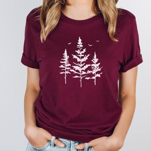 Pine Tree Shirt | Evergreen Tree Shirt | Camping Tshirt | Nature Lover Gift | Forest Shirt | Adventure Outdoors Tee | Gift For Her Women Men