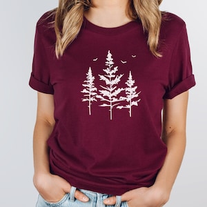 Pine Tree Shirt | Evergreen Tree Shirt | Camping Tshirt | Nature Lover Gift | Forest Shirt | Adventure Outdoors Tee | Gift For Her Women Men