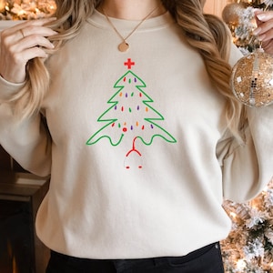 Christmas Nurse Sweater | Doctor Sweatshirt | Stethoscope Christmas Tree | Christmas Nurse Shirt | Doctor Christmas Gift Idea | Unisex