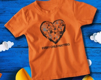 Every Child Matters KIDS Shirt | Orange Shirt Day | Indigenous Owned | Jour Du Chandaille Orange | Chaque Enfant Compte T-Shirt