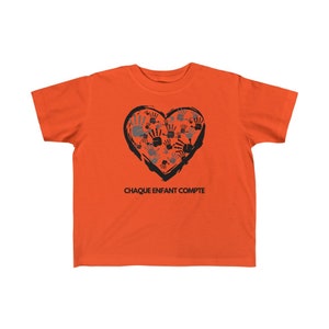 TODDLER Chaque Enfant Compte FRENCH VERSION | Every Child Matters | Orange Shirt Day | Indigenous Owned | Jour Du Chandaille Orange T-Shirt