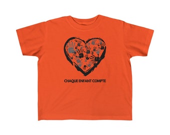 TODDLER Chaque Enfant Compte FRENCH VERSION | Every Child Matters | Orange Shirt Day | Indigenous Owned | Jour Du Chandaille Orange T-Shirt