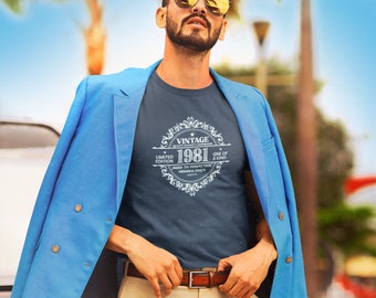 Camiseta vintage de 1981 / Camiseta de 40 cumpleaños / Regalo de cumpleaños para él y para ella / Camiseta de 1981 / Regalo de 40 cumpleaños / Camiseta de fiesta de 40 cumpleaños