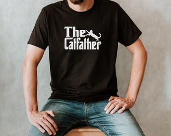 La camicia Catfather / Cat Daddy Shirt / Cat Lover Gift / Funny Cat Dad Shirt / Cat Parent Unisex Tee