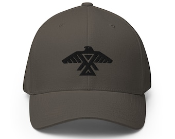 Thunderbird Hat | Anishinaabe Flag Hat | Indigenous Eagle Flex Fit Ball Cap | Native Pride Extreme Comfort Baseball Hat