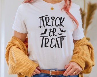 Trick Or Treat Shirt | Halloween Tshirt | Funny Halloween Tee | Unisex T-Shirt