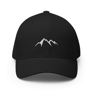 Mountain Hat | Nature Lovers Hat | Hiking Outdoor Adventure Mountain Climbing Camping Hat | Premium Flex Fit Ball Cap EMBROIDERED