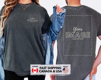 Camiseta personalizada Comfort Colors™ / Diseño de camiseta personalizado, texto, gráfico y logotipo / Mujer, hombre, joven, unisex