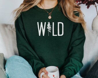 Pine Tree Sweatshirt | Camping Sweater | Nature Lover Gift | Forest Shirt | Pine Tree Shirt | Adventure Shirt | Outdoors Gift For Her Women