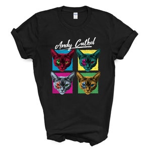 Andy Cathol Shirt | Cat Art | Cat Lover Tshirt | Gift for Cat Mom Dad | Cat Parent T Shirt