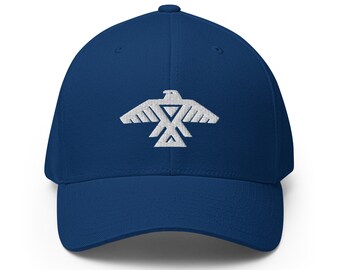 Thunderbird Hat | Anishinaabe Flag Hat | Indigenous Gift | Eagle Flex Fit Ball Cap | Native Pride Extreme Comfort Baseball Hat