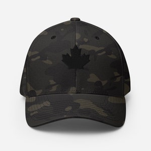 Kanada bestickter Hut | Kanadische Ahornblatt-Baseballmütze für Jungs | Extrem Komfort Flexfit Hüte für Herren und Damen | Camo Ball Kappe