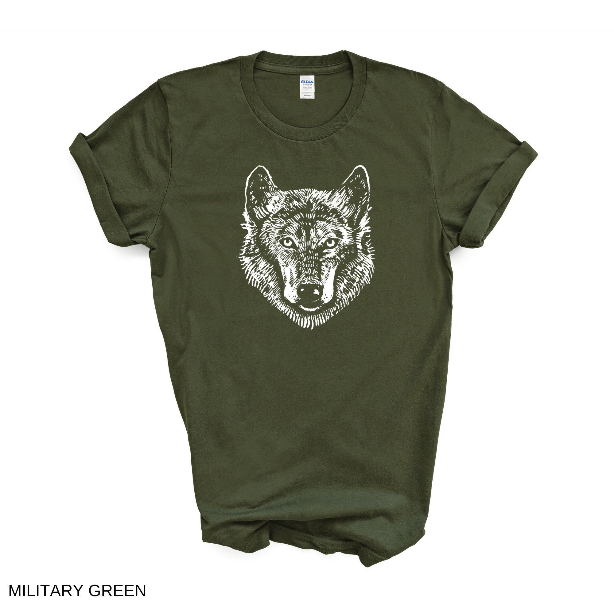 オオカミシャツ | 象徴的な動物Tシャツ | オオカミ動物愛好家 | カナダ
