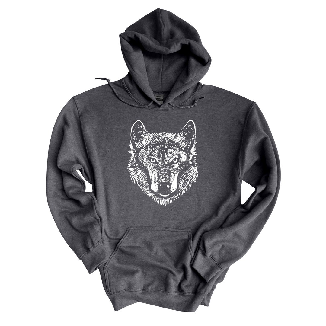 Wolf Hoodie | Symbolic Animal Wolf Sweatshirt | Wildlife Nature