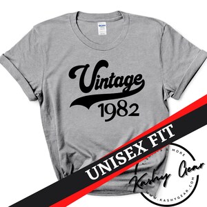 Camiseta vintage de 1982 / Camiseta del 40.º cumpleaños / Regalo de cumpleaños de 1982 / Camiseta del 40.º cumpleaños / Camiseta del 40.º cumpleaños / Camiseta de 1982 Retro Clásica Unisex