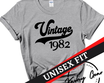 Vintage 1982 Shirt | 40th Birthday Shirt | 1982 Birthday Gift | 40th Birthday Shirt | 40th Shirt | 1982 Shirt Retro Classic Unisex