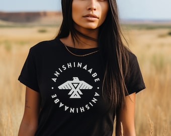 Koszulka Anishinaabe | Sklep z rdzennymi mieszkańcami Kanady | Koszulka Anishinaabe | Koszulka Thunderbird | Koszulka unisex