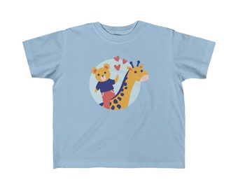 Bear Giraffe Toddler Shirt | Cute Tshirt For Little Boys and Girls Size 2T and 4T