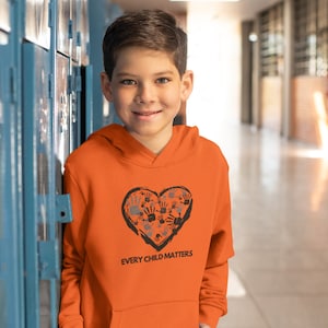 Every Child Matters KIDS Hoodie | Orange Shirt Day In Canada | Youth Hoodie | Residential School Protest | Kids Pullover Hoddie Sweater