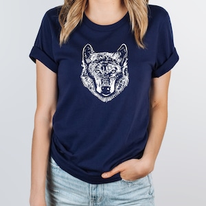 Wolf Shirt | Symbolic Animal Tshirt | wolves Animal Lover | Indigenous Owned Canada First Nations Art Unisex T-shirt | Best Sellers 2022