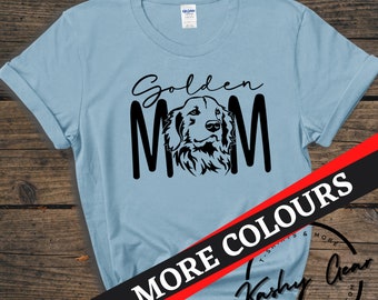 Golden Retriever Mom Shirt | Goldenes Hunde TShirt | Hund Mama Eltern-T-Shirt | Weihnachtsgeschenk für Hunde-Liebhaber-T-Shirt