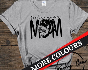 Camiseta para mamá Schnauzer / Camiseta para perro Schnauzer miniatura / Camiseta para mamá de perro / Camiseta personalizada / Regalo para amantes de los perros