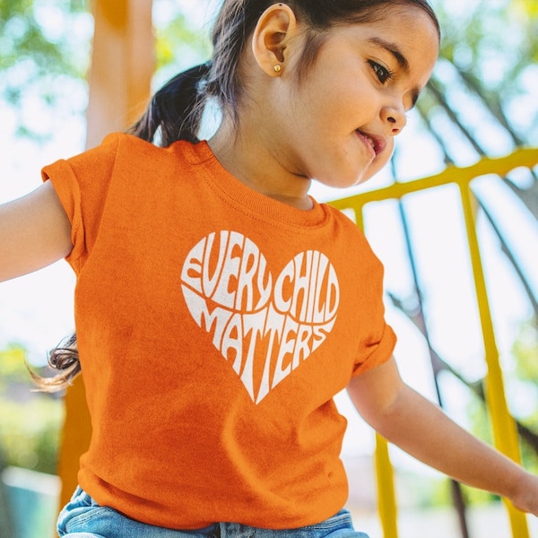 Every Child Matters Toddler Shirt | Orange Shirt Day Tshirt | Indigenous Canada | Residential School Protest | Chaque Enfant Compte T-Shirt