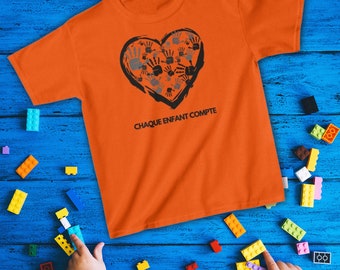 Chaque Enfant Compte KIDS FRENCH VERSION Every Child Matters | Orange Shirt Day | Indigenous Owned | Jour Du Chandaille Orange T-Shirt