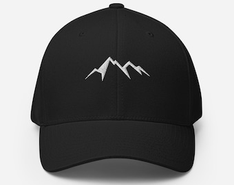 Mountain Hat | Nature Lovers Hat | Hiking Outdoor Adventure Mountain Climbing Camping Hat | Premium Flex Fit Ball Cap EMBROIDERED