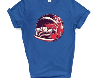 BBQ Shirt | Vintage Car Engine BBQ Shirt | BBQ Gift For Men | Funny Grill Master T-Shirt For Dad | Fathers Day Gift | Birthday Gift for Dad