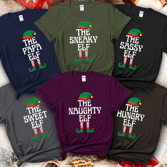 The Sassy Elf Christmas Matching Family Group T-Shirt The Sassy Elf Christmas Matching Family Group T-Shirt