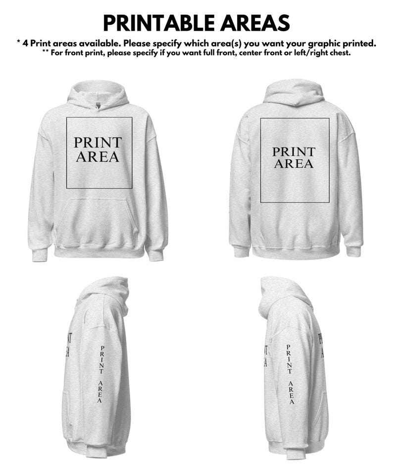 Sudadera con capucha personalizada con impresión delantera y trasera imagen 6