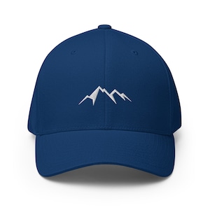 Mountain Hat | Nature Lovers Hat | Hiking Outdoor Adventure Mountain Climbing Camping Hat | Premium Flex Fit Ball Cap EMBROIDERED