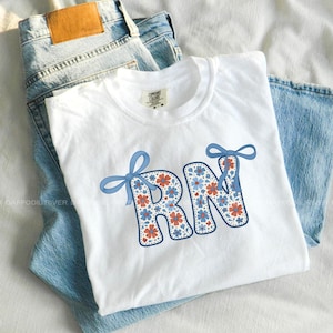 RN Nurse Shirt, Comfort Colors nurse tee, aesthetic nurse t-shirt, graduation gift for RN, nurse week shirt, cute RN shirt